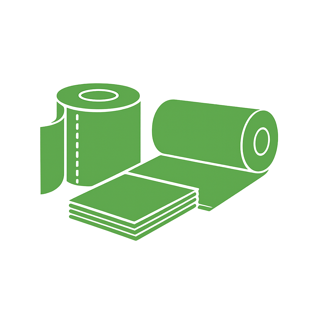 Rollos, pliegos y cortes de papel