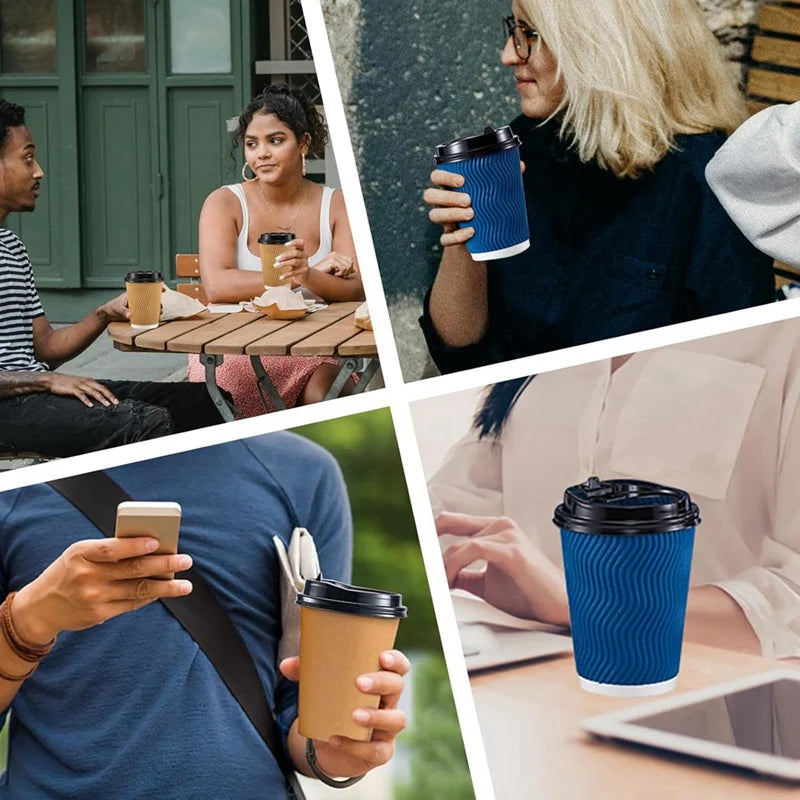 200Pcs Count Coffee Cup Lids, 3.54Inch Disposable Plastic Lids for 10Oz, 12Oz, 16Oz, and 20Oz Paper Cups