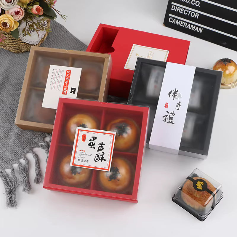 Caja de regalo tipo cajón para repostería con estilo japones