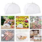 Kitchen Foldable Food Mesh Cover Anti-Fly Umbrella Tent Cover Vegetable Fruit Breathable Insect-Proof Lid Food Protection Gadget