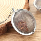 1 Pc Sphere Locking Spice Tea Ball Strainer Mesh Infuser Tea Filter Strainers Stainless Steel Tea Accessories Kichen Accessories