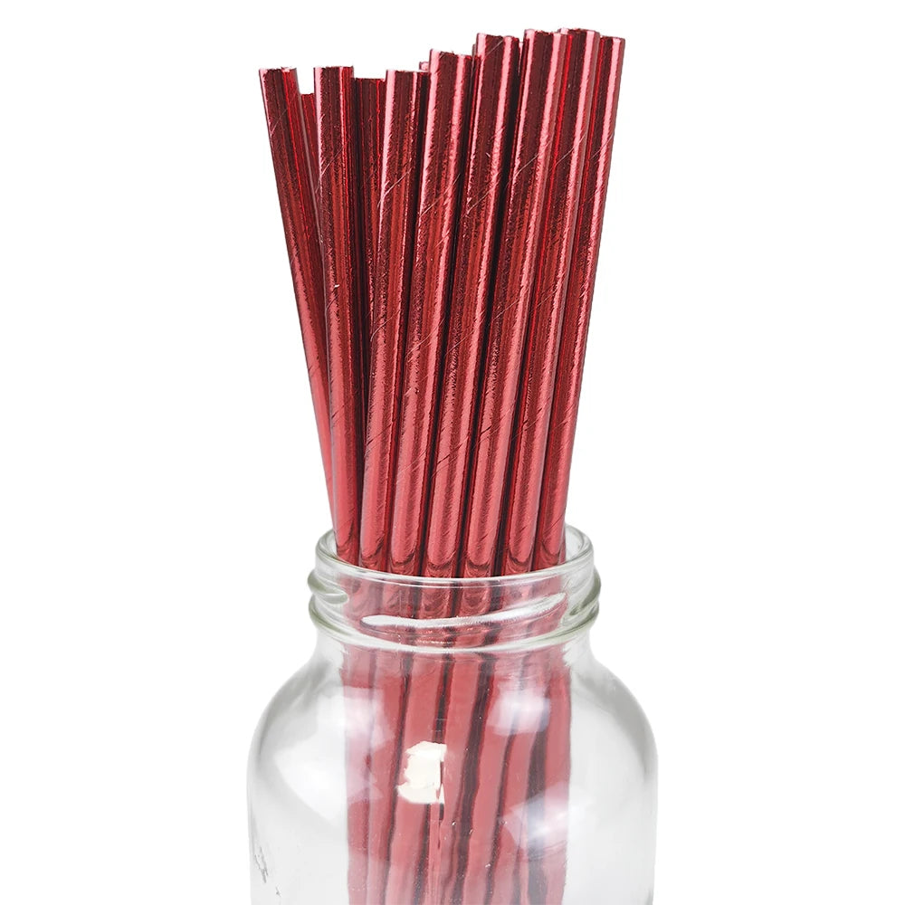 50Pcs Christmas Paper Straws Christmas Tree Elk Snowflakes Striped Straws Disposable Biodegradable Drinking Straws Xmas Supplies