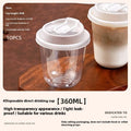 10Pcs Transparent Coffee Cups with Lids U-Shaped Disposable Cups for Hot Drink Milk Tea Takeaway Beverage Cups〔Cc11〕