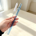 1Ps Reusable High Borosilicate Glass Straw Wide 12Mm Pearl Milkshake Bubble Tea Straw with 1Pc Brush Bar Accessories