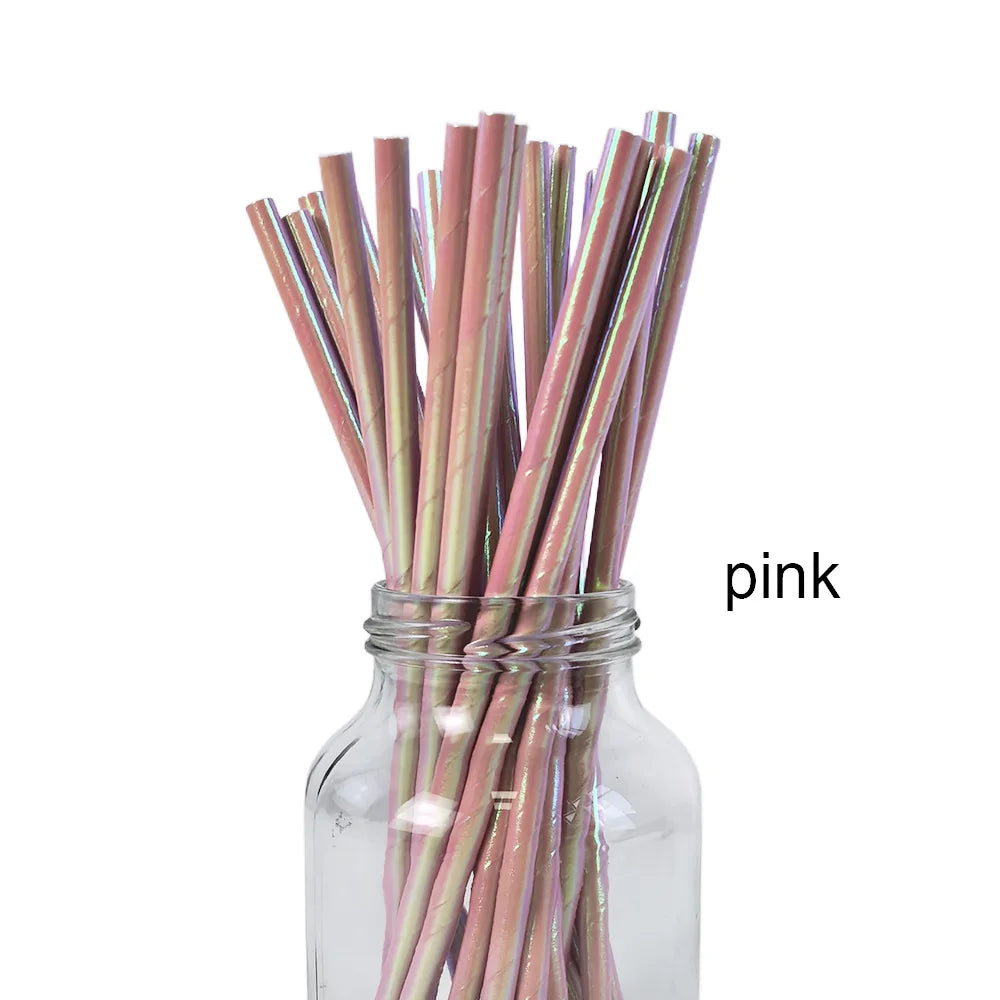 50Pcs Christmas Paper Straws Christmas Tree Elk Snowflakes Striped Straws Disposable Biodegradable Drinking Straws Xmas Supplies
