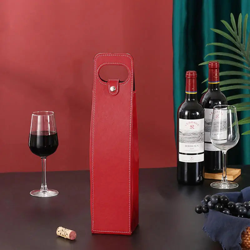 Red Wine Packaging Bags Gift Universal Packaging Leather Boxes Multiple Single Bottle Wine Glass Packaging Leather Bags