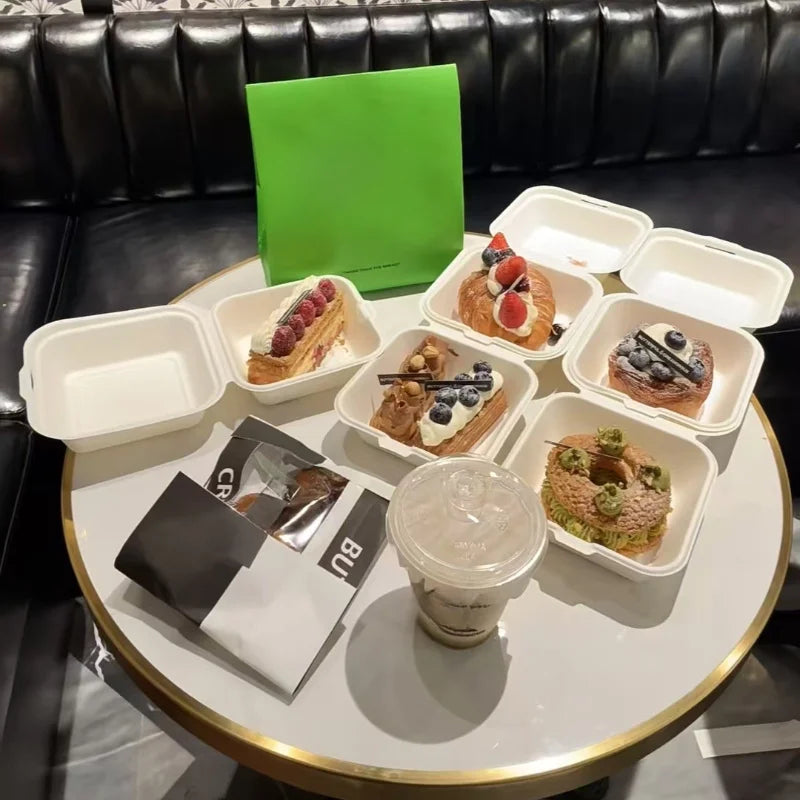 10Pcs Disposable Packaging Box Set - Cake Bouquet Bento Hamburger - Surprise Food Storage Containers for Parties and Events