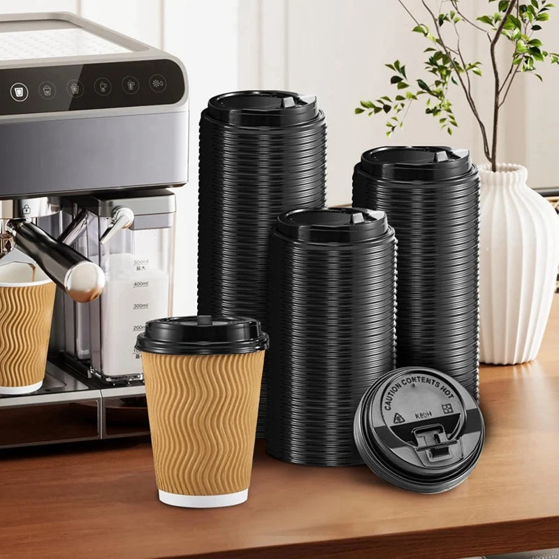 200Pcs Count Coffee Cup Lids, 3.54Inch Disposable Plastic Lids for 10Oz, 12Oz, 16Oz, and 20Oz Paper Cups