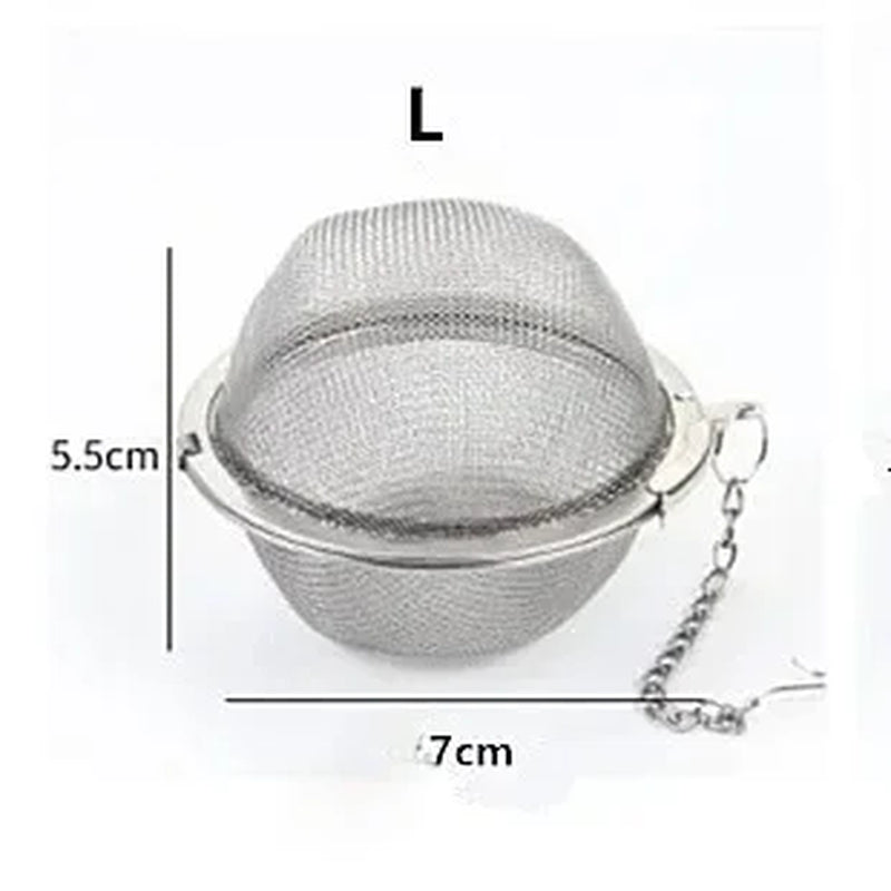 1 Pc Sphere Locking Spice Tea Ball Strainer Mesh Infuser Tea Filter Strainers Stainless Steel Tea Accessories Kichen Accessories