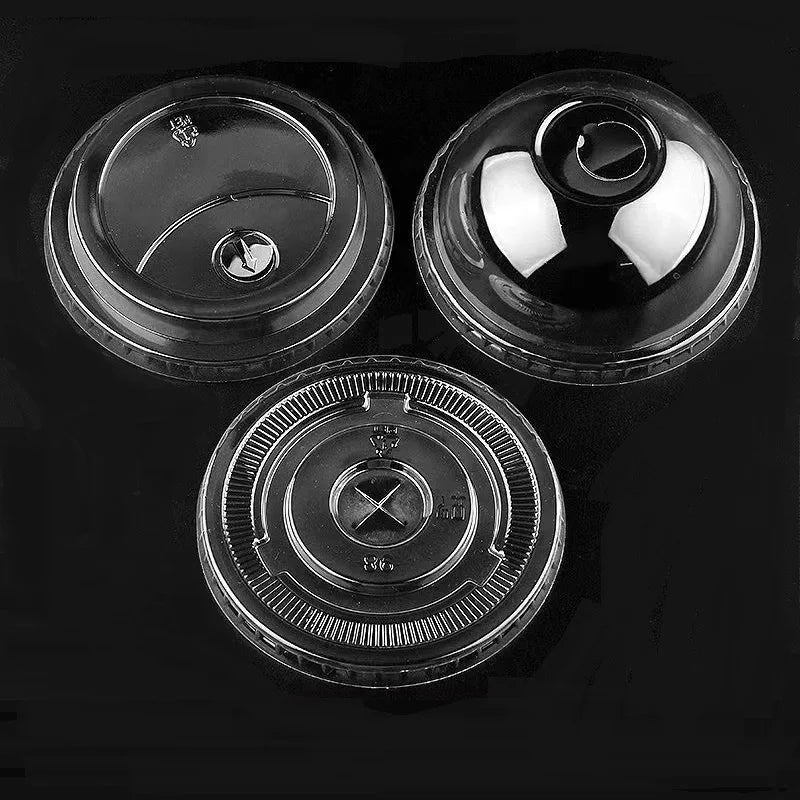 100Pcs/Pack 95Mm High Quality Plastic Cup Lid Disposable Milk Tea Cup Cover