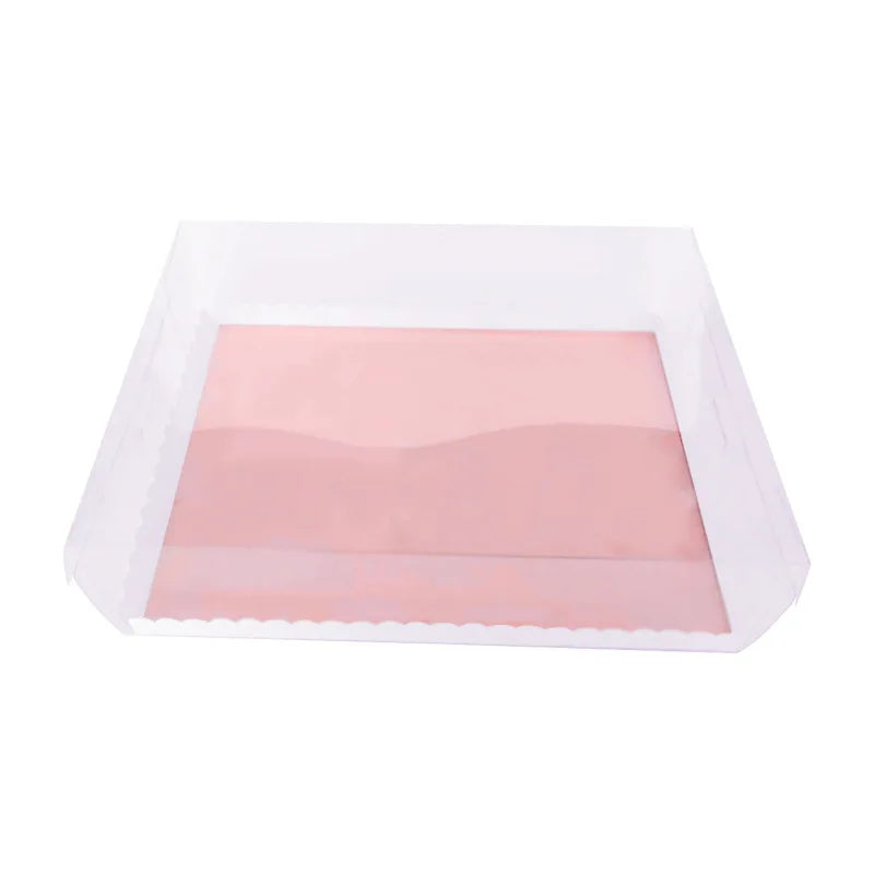 Super Large Transparent Packaging Box Flower Cupcake Flower Gift Boxes Cases Birthday Cake Box Red Single Layer Cake Containers