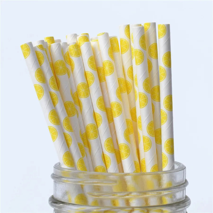 25Pcs Metallic Gold Heart Star Foil Stripe Paper Straws Silver Chevron Wedding Party Decor