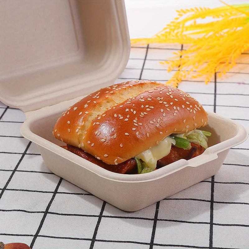 10Pcs Disposable Packaging Box Set - Cake Bouquet Bento Hamburger - Surprise Food Storage Containers for Parties and Events