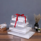 Super Large Transparent Packaging Box Flower Cupcake Flower Gift Boxes Cases Birthday Cake Box Red Single Layer Cake Containers
