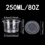 50PCS Disposable Dessert Cups with Lids Ice Cream Cup for Baking Wedding Party Festival Supplies Jelly Yogurt Plastic Cup