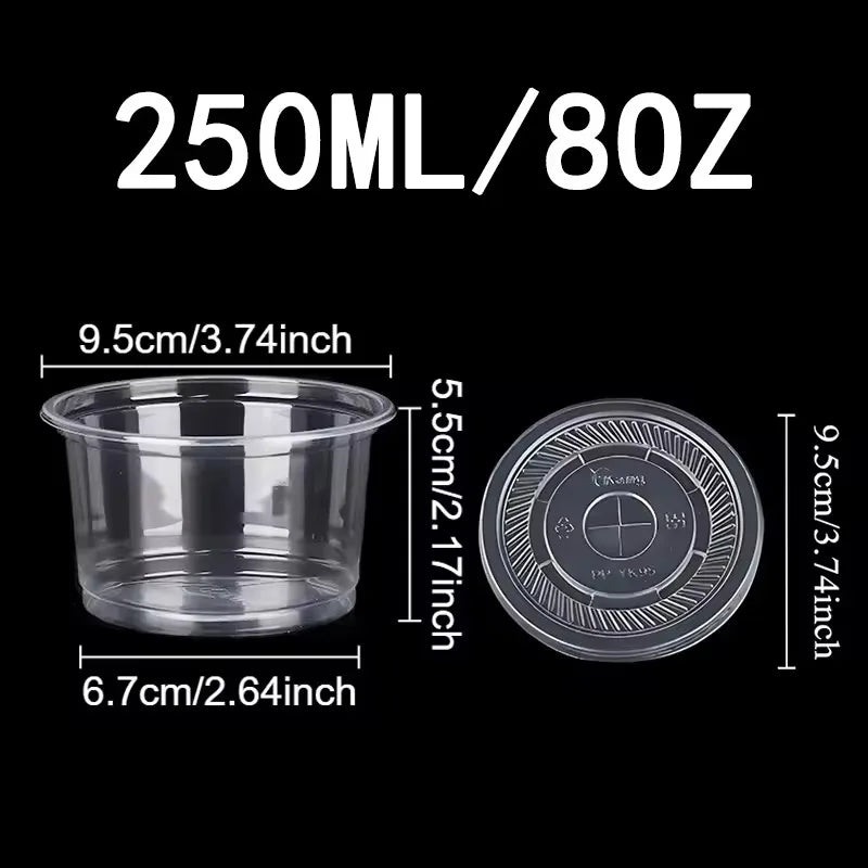 50PCS Disposable Dessert Cups with Lids Ice Cream Cup for Baking Wedding Party Festival Supplies Jelly Yogurt Plastic Cup