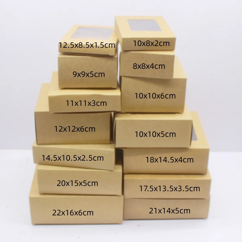 10Pcs New Fashion Multi Size Packaging Box Gift Packaging Festival Wedding Jewelry Packaging Storage Candy Box