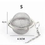 1 Pc Sphere Locking Spice Tea Ball Strainer Mesh Infuser Tea Filter Strainers Stainless Steel Tea Accessories Kichen Accessories