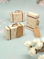 10Pcs Luggage with Hemp Rope Tag Packaging Box, Candy Box, Gift Packaging Box