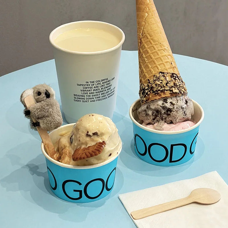 Customized Ice Cream Cups, Paper Bowls, Paper Cups, Printed Logos