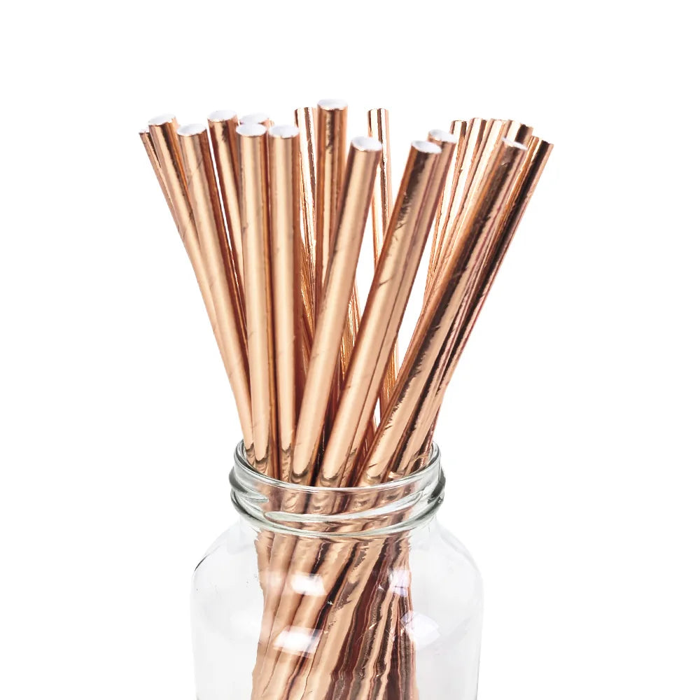 50Pcs Christmas Paper Straws Christmas Tree Elk Snowflakes Striped Straws Disposable Biodegradable Drinking Straws Xmas Supplies