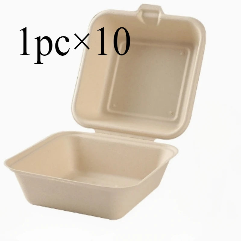 10Pcs Disposable Packaging Box Set - Cake Bouquet Bento Hamburger - Surprise Food Storage Containers for Parties and Events