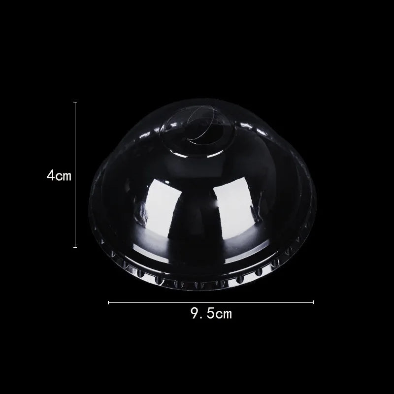100Pcs/Pack 95Mm High Quality Plastic Cup Lid Disposable Milk Tea Cup Cover