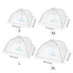 Kitchen Foldable Food Mesh Cover Anti-Fly Umbrella Tent Cover Vegetable Fruit Breathable Insect-Proof Lid Food Protection Gadget