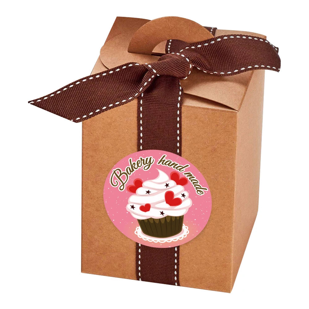 50-500Pcs 1Inch Cute Cake Baking Handmade Stickers Party Gift Wrapping Thank You DIY Decoration Label