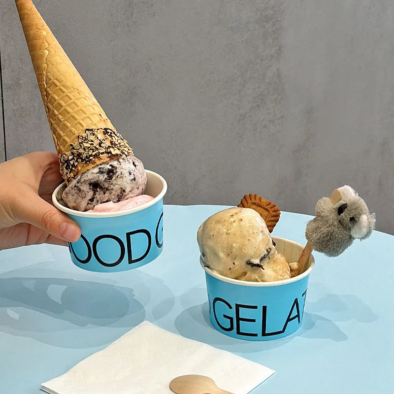 Customized Ice Cream Cups, Paper Bowls, Paper Cups, Printed Logos